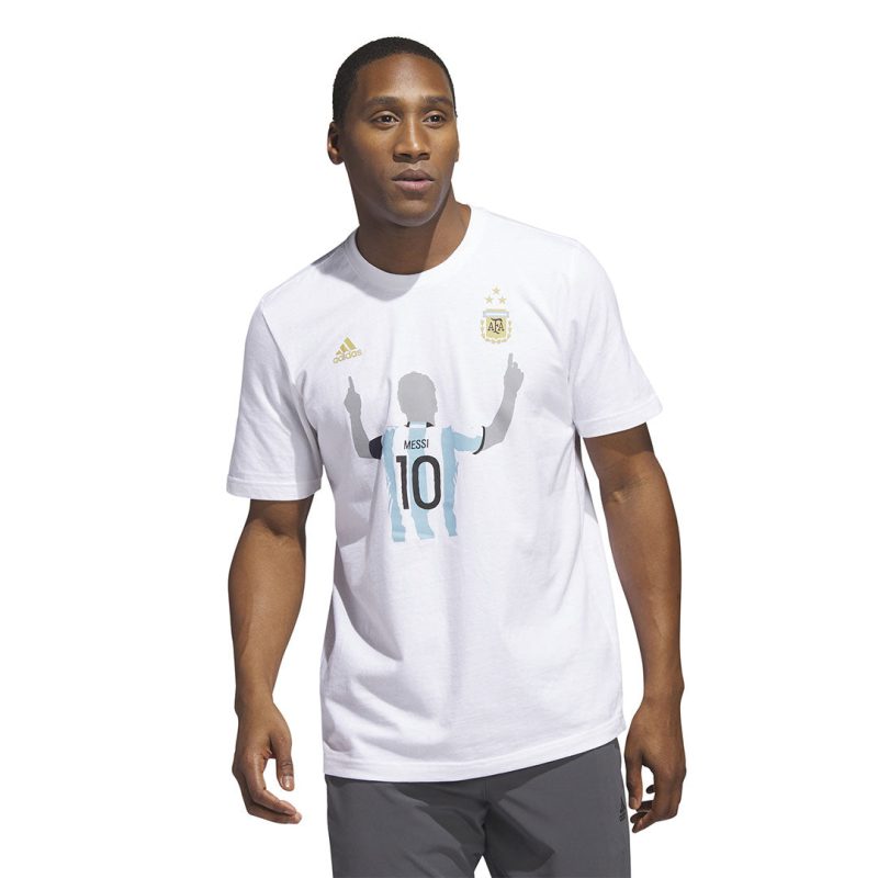 adidas Men s Argentina Messi 3 Stars T Shirt HS0418 02