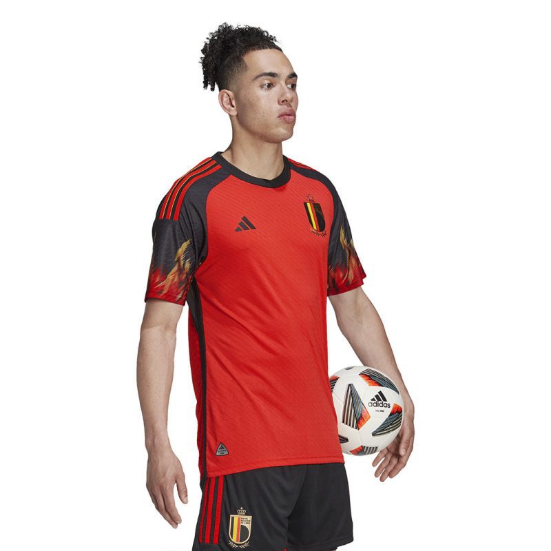 adidas Men s Belgium 22 23 Authentic Home Jersey HD9413 03