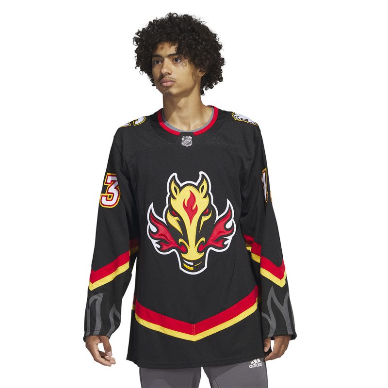 adidas Men s Calgary Flames Authentic Johnny Gaudreau Third Jersey HZ4315 02