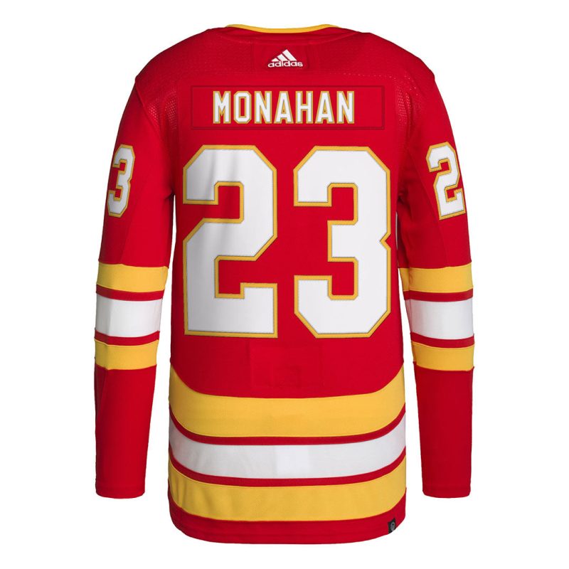 adidas Men s Calgary Flames Authentic Sean Monahan Home Jersey HB6697 02