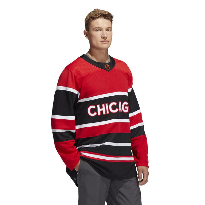 adidas Men s Chicago Blackhawks Authentic Reverse Retro Jersey HN4080 03