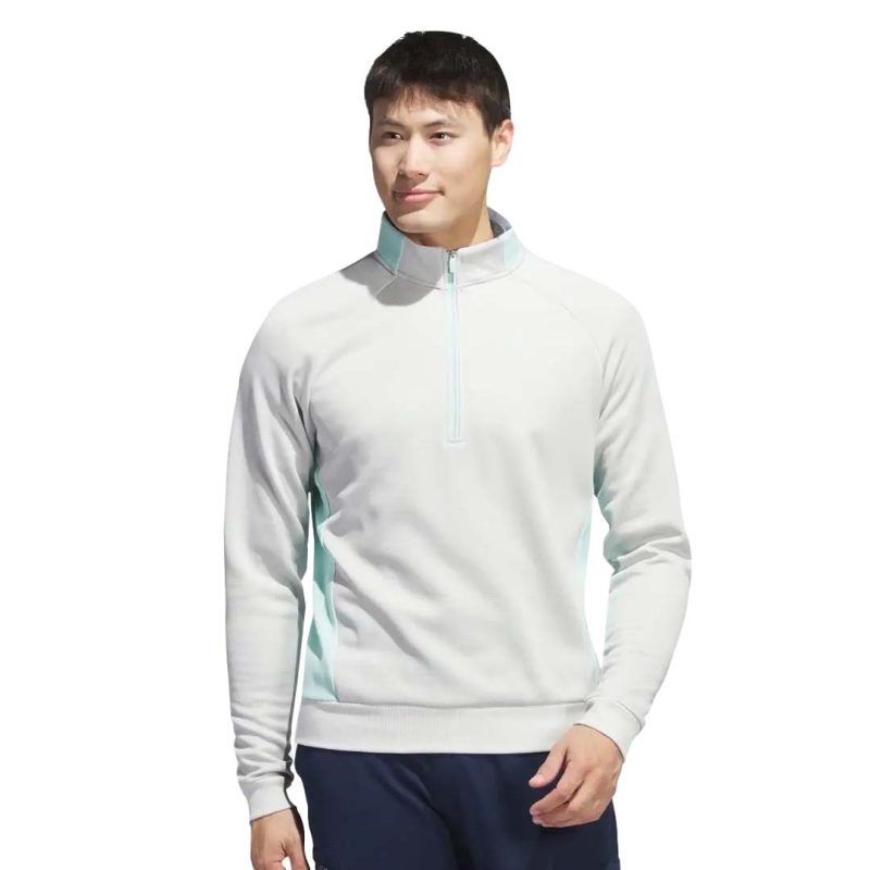 adidas Men s DWR Ribbed 1 4 Zip Sweatshirt HZ0432 2