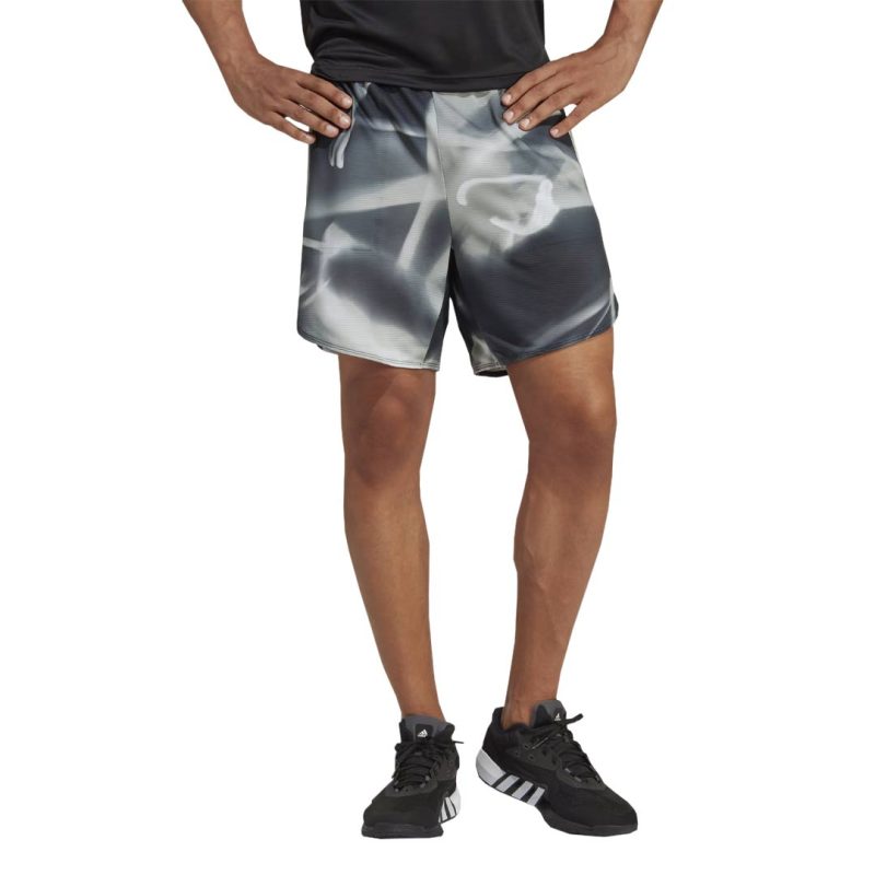 adidas Men s Designed 4 Training HEAT.RDY HIIT Allover Print 7 Inch Shorts IC2039 7IN 03