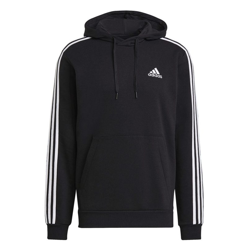 adidas Men s Essentials Fleece 3 Stripes Hoodie GK9072 01