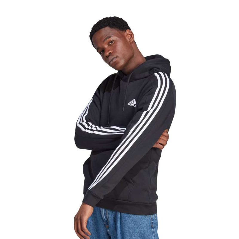 adidas Men s Essentials Fleece 3 Stripes Hoodie IB4028 2