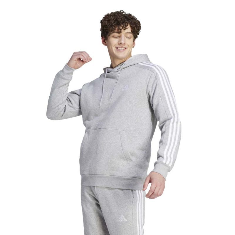 adidas Men s Essentials Fleece 3 Stripes Hoodie IJ6474 2