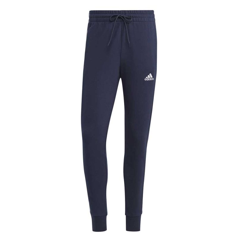 adidas Men s Essentials French Terry Tapered Cuff 3 Stripes Pants IC9406 01