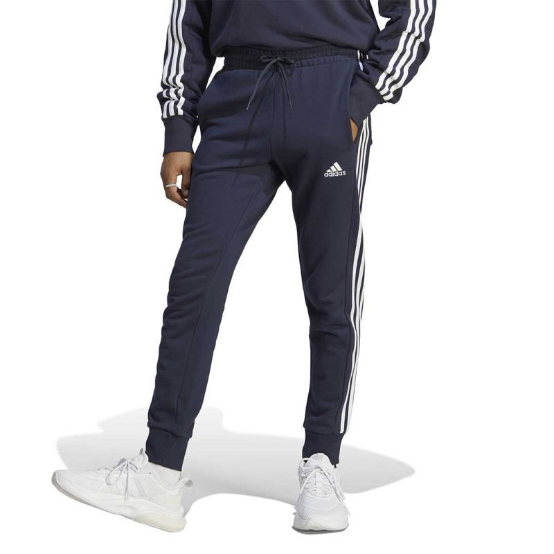 adidas Men s Essentials French Terry Tapered Cuff 3 Stripes Pants IC9406 02