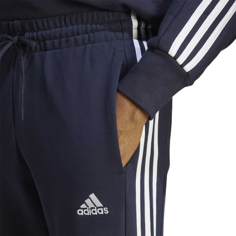 adidas Men s Essentials French Terry Tapered Cuff 3 Stripes Pants IC9406 05