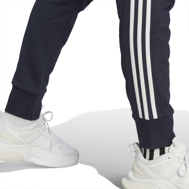 adidas Men s Essentials French Terry Tapered Cuff 3 Stripes Pants IC9406 06