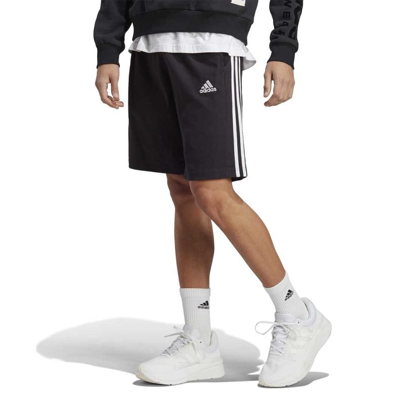 adidas Men s Essentials Single Jersey 3 Stripes Shorts IC9382 02