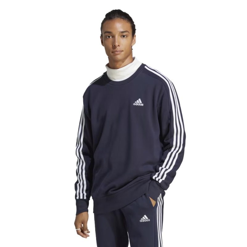 adidas Men s French Terry 3 Stripes Sweater IC9318 02