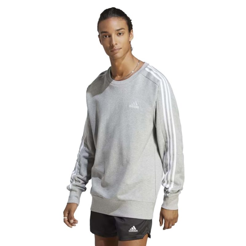 adidas Men s French Terry 3 Stripes Sweater IC9319 02