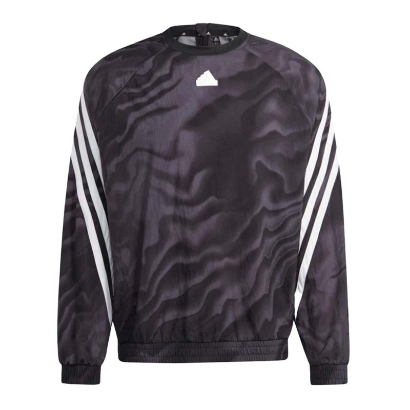 adidas Men s Future Icons All Over Print Crew Sweatshirt IC8265 01