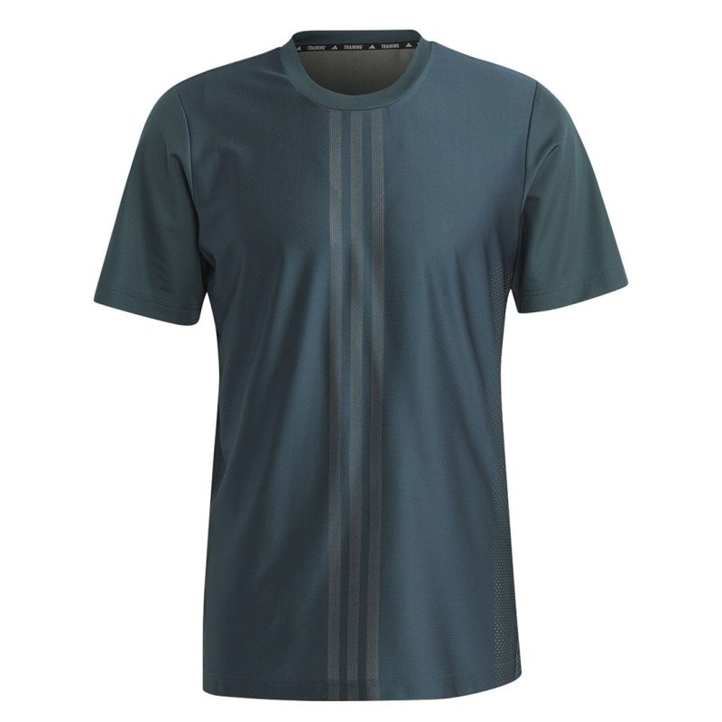 adidas Men s HIIT Workout 3 Stripes T Shirt IJ9115 01