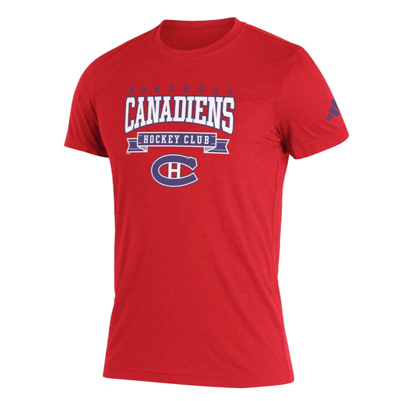 adidas Men s Montreal Canadiens Triblend Short Sleeve T Shirt IB5603 01