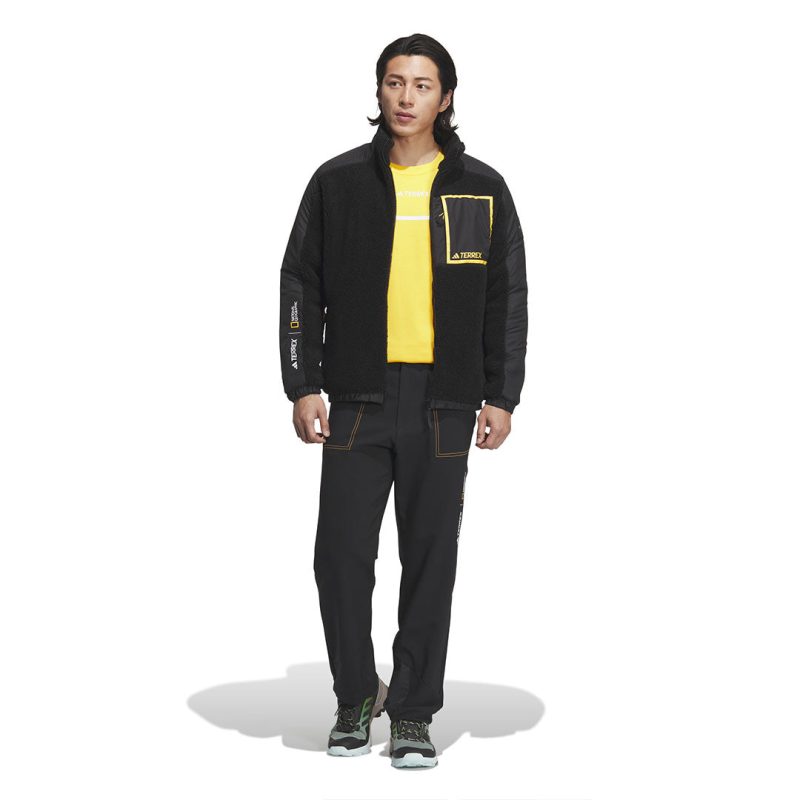 adidas Men s National Geographic High Pile Fleece Jacket IL8982 05