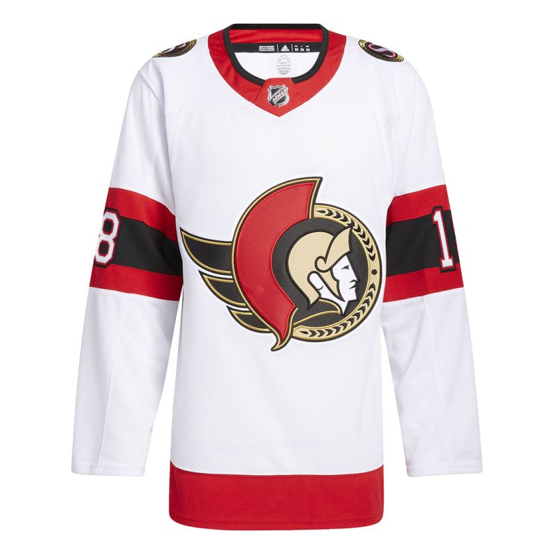 adidas Men s Ottawa Senators Tim Stutzle Authentic Away Jersey H60133 01