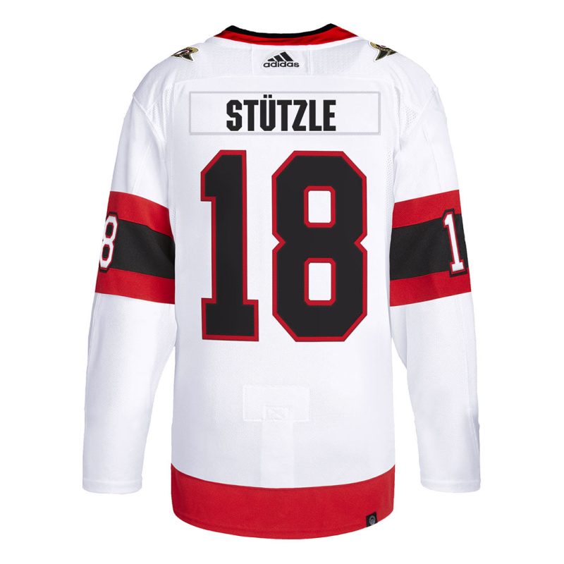 adidas Men s Ottawa Senators Tim Stutzle Authentic Away Jersey H60133 02