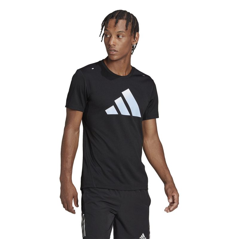 adidas Men s Run Icons 3 Bar Logo T Shirt HR3243 02