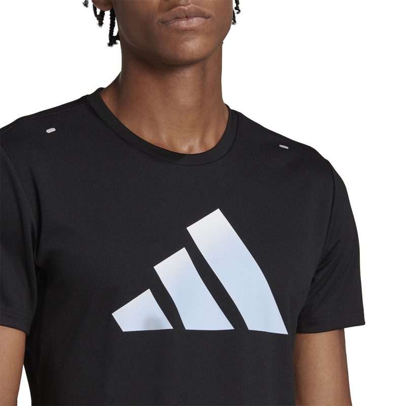 adidas Men s Run Icons 3 Bar Logo T Shirt HR3243 04