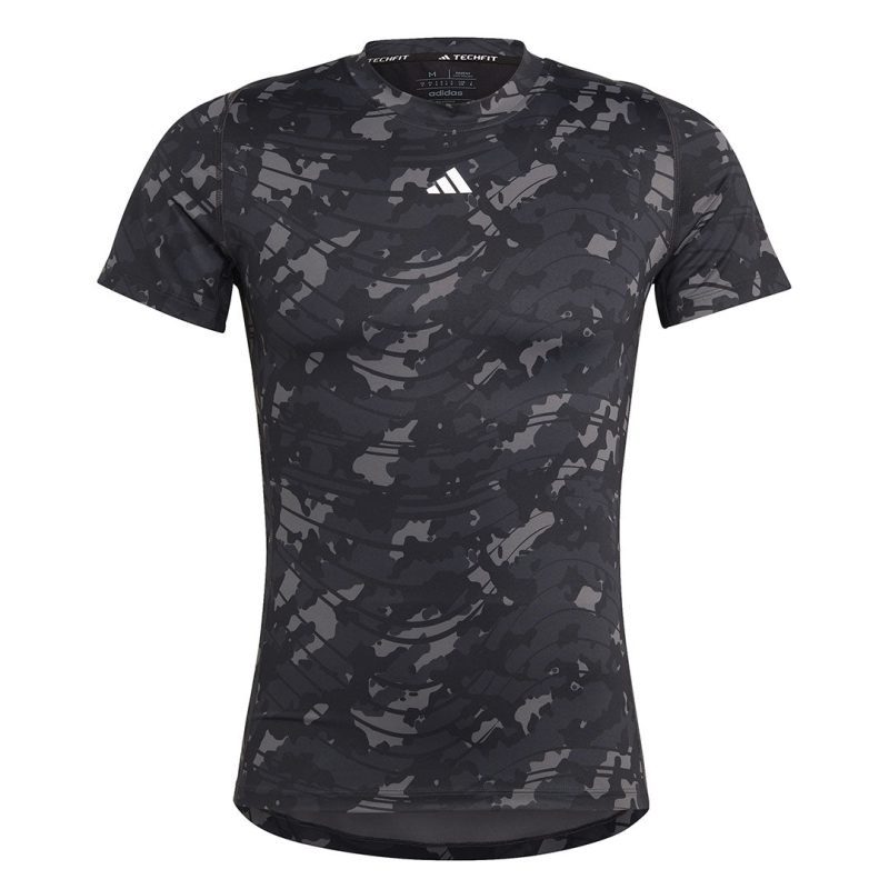 adidas Men s Techfit Allover Print Training T Shirt HS9811 01