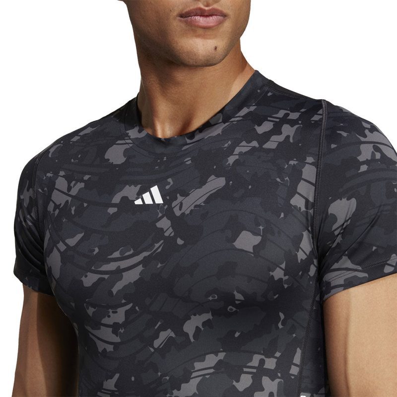 adidas Men s Techfit Allover Print Training T Shirt HS9811 05