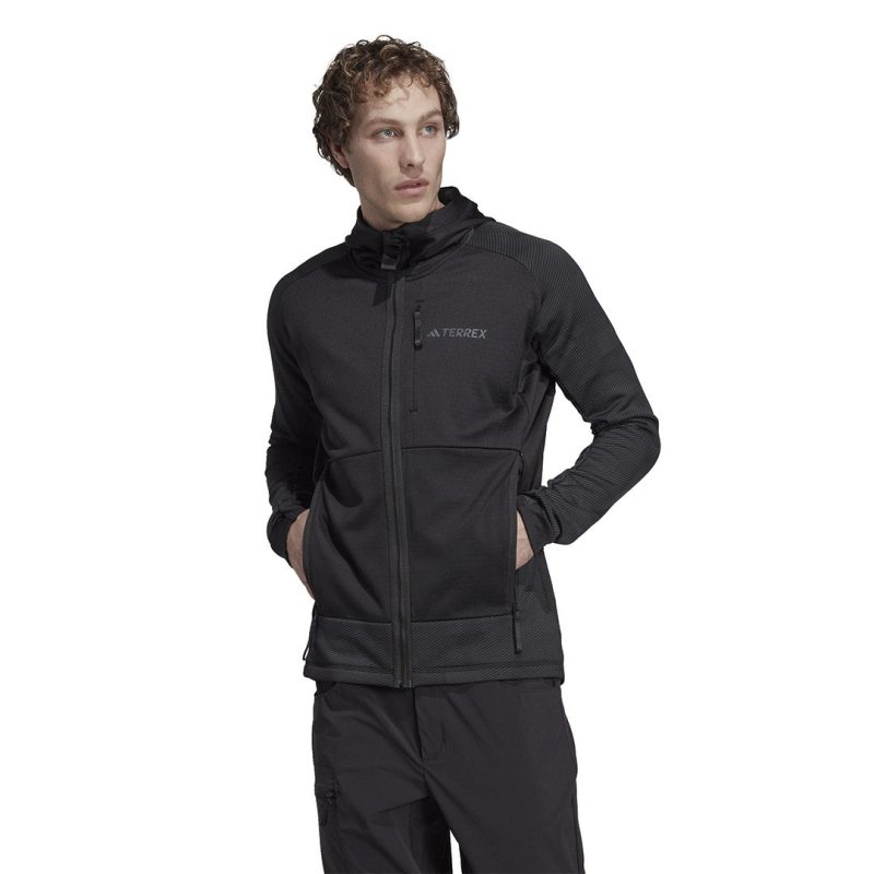 adidas Men s Terrex Tech Flooce Hooded Jacket HU1845 02