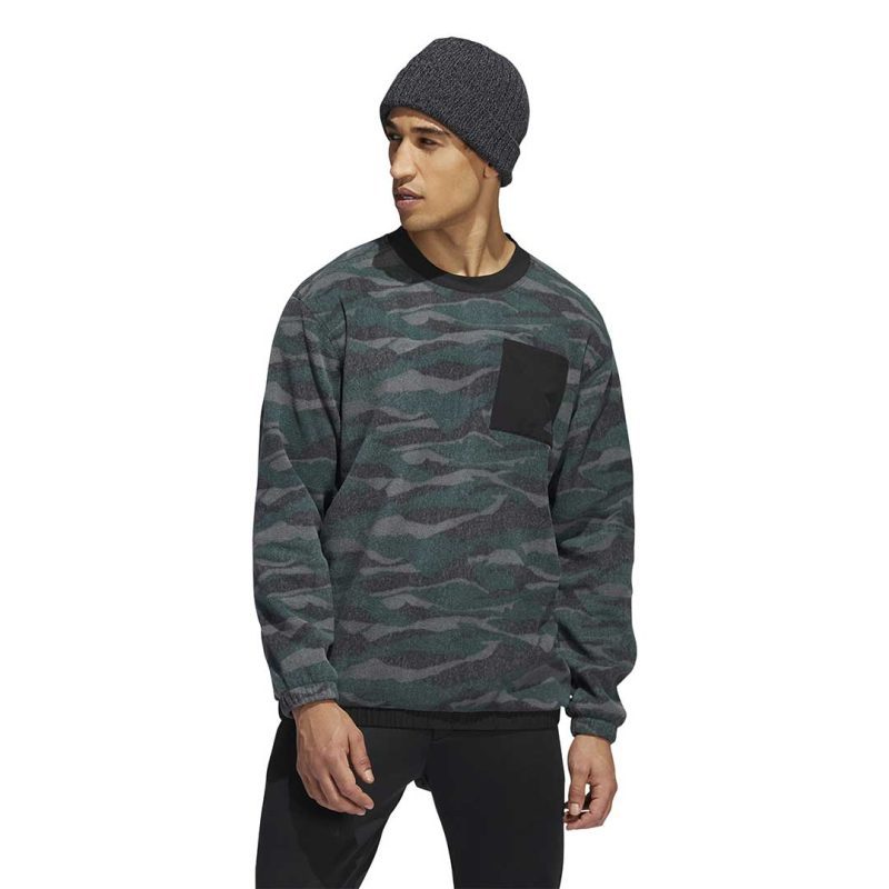 adidas Men s Texture Print Crew Sweatshirt HF6523 02