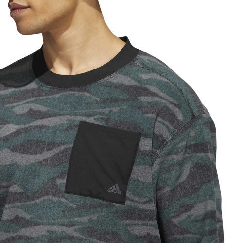 adidas Men s Texture Print Crew Sweatshirt HF6523 06