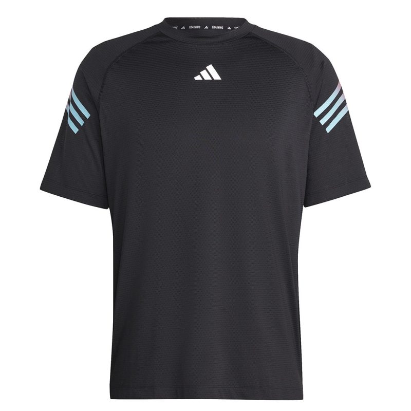 adidas Men s Train Icons 3 Stripes Training T Shirt HS7520 01