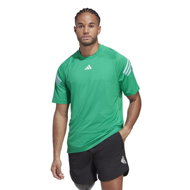 adidas Men s Train Icons 3 Stripes Training T Shirt IC5495 02