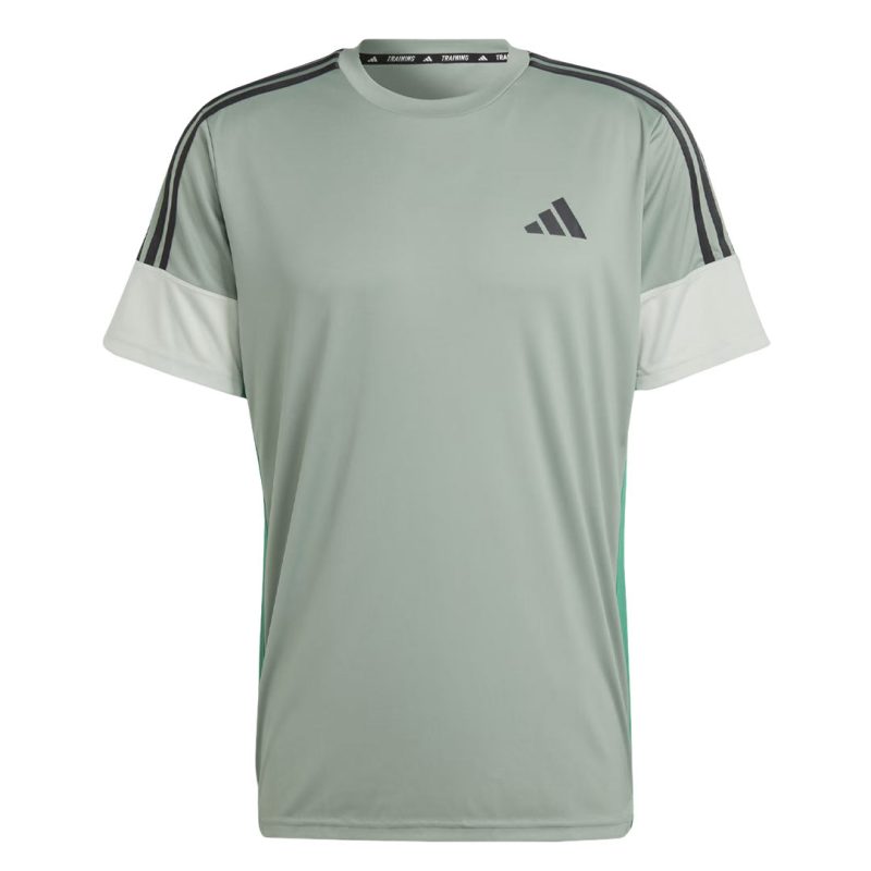 adidas Men s Training Colorblock 3 Stripes T Shirt IN5073 01