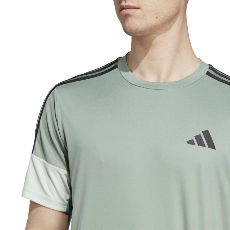 adidas Men s Training Colorblock 3 Stripes T Shirt IN5073 05