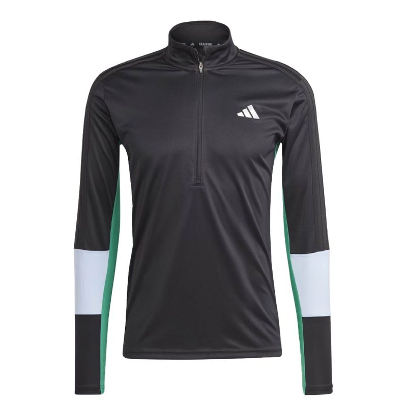 adidas Men s Training Colourblock 1 4 Zip Long Sleeve T Shirt IN5081 5