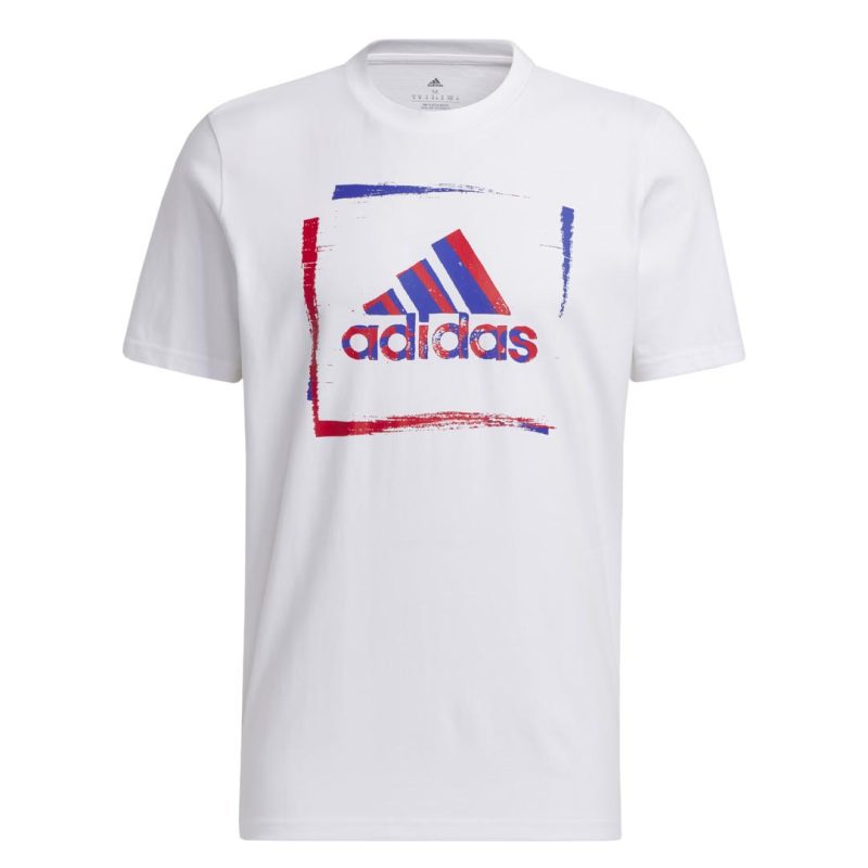 adidas Men s Two Tone Stencil Short Sleeve Graphic T Shirt HS2517 01