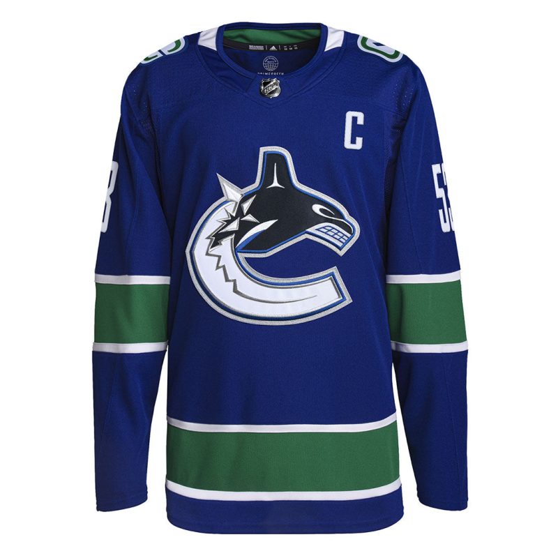 adidas Men s Vancouver Canucks Horvat Authentic Home Jersey HB6639 01