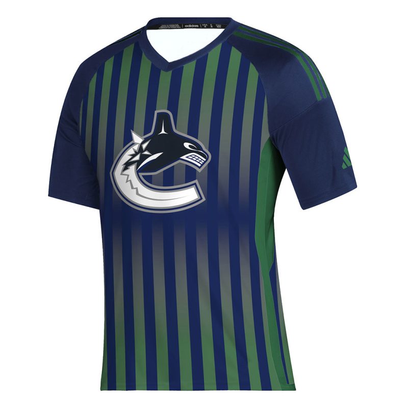 adidas Men s Vancouver Canucks Soccer T Shirt IP8098 01