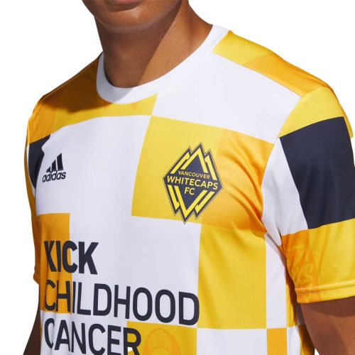 adidas Men s Vancouver Whitecaps FC Kick Childhood Cancer Pre Match Jersey HT7800 7