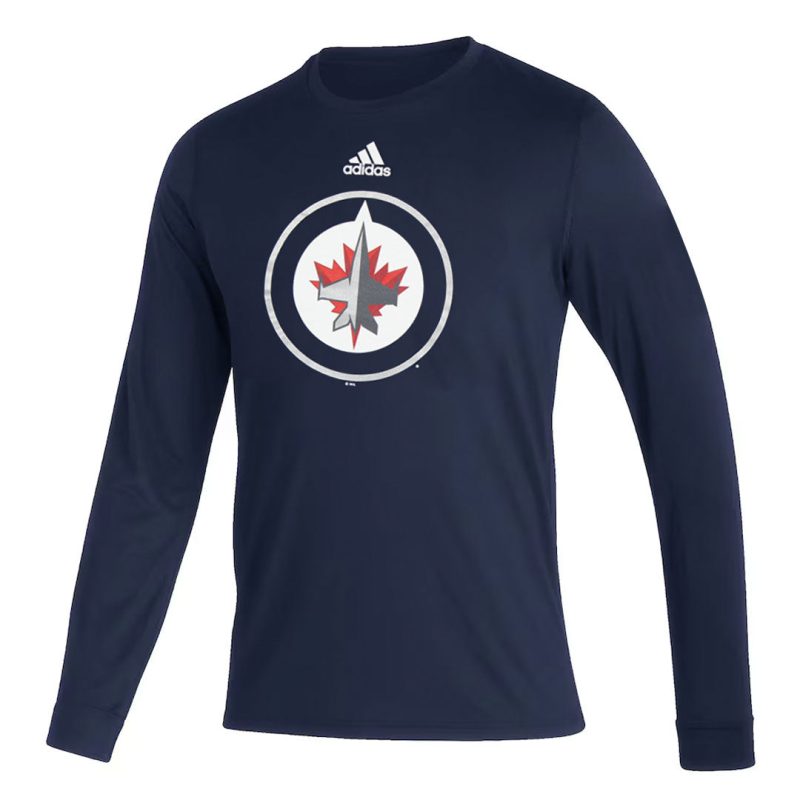 adidas Men s Winnipeg Jets Long Sleeve T Shirt HS2666 01