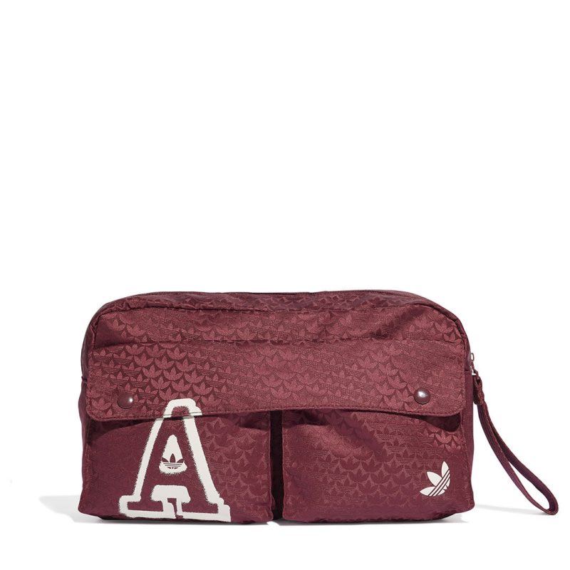 adidas Trefoil Jacquard Monogram Oversized Waist Bag IC2088 01