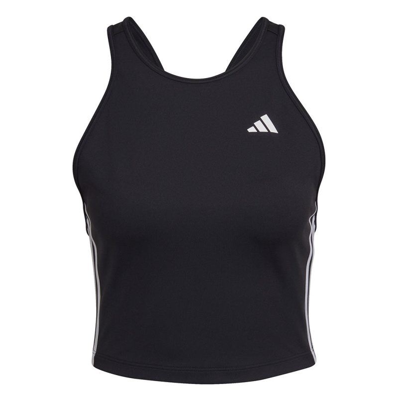 adidas Women s AEROREADY Made For Training 3 Stripes Crop Tank Top HN1049 01