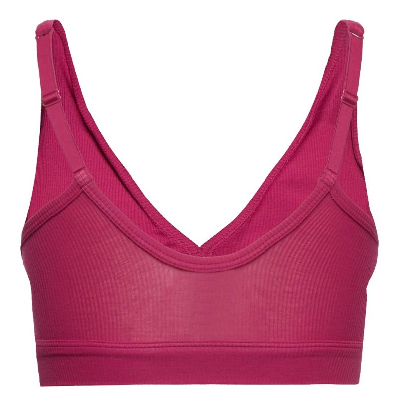 adidas Women s Adicolor Flex Ribbed Cotton Two Ply Plunge Brami Bra GB7803