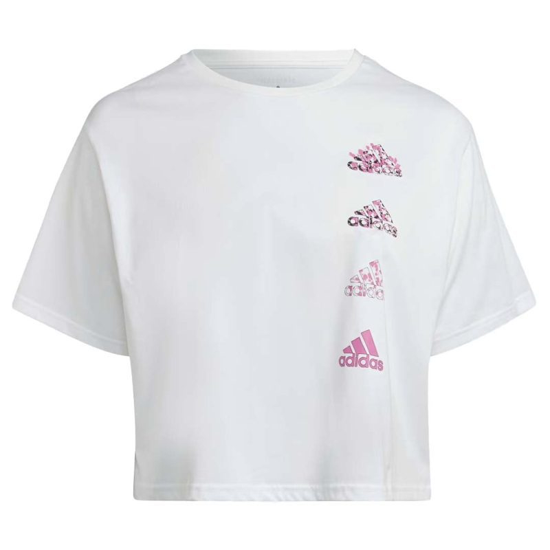 adidas Women s Aeroready Crop Graphic T Shirt Plus Size HM1288 01