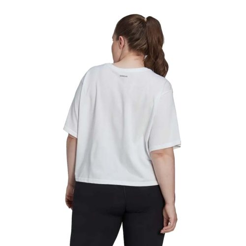 adidas Women s Aeroready Crop Graphic T Shirt Plus Size HM1288 03