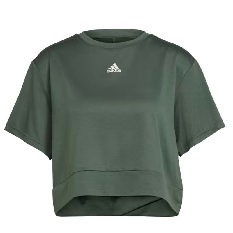 adidas Women s Aeroready Studio Loose Crop T Shirt HM8718 01