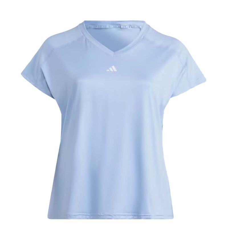 adidas Women s Aeroready Train Essentials V Neck T Shirt Plus Size HR7871 01 cfb0456d 0d5c 42bf 90a4 90c94c67a1c3