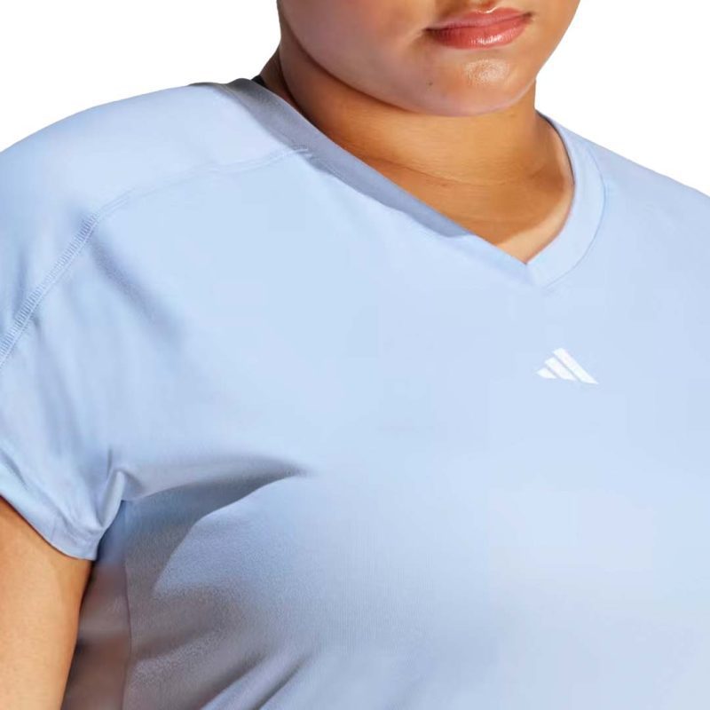 adidas Women s Aeroready Train Essentials V Neck T Shirt Plus Size HR7871 05 a5e534fb fc4d 4818 9ebc 79f9a62092f7