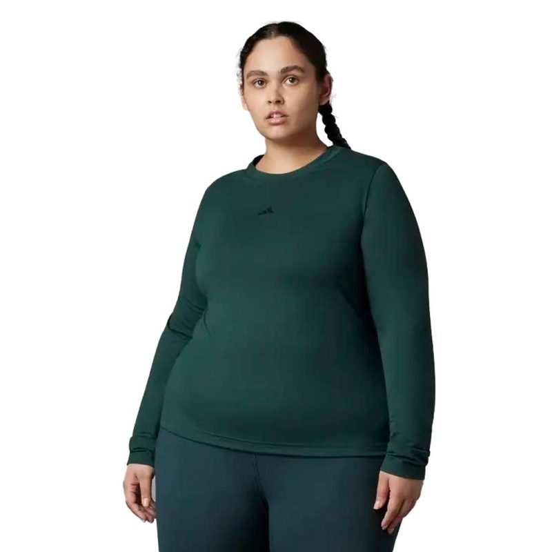 adidas Women s Authentic Balance Yoga Long Sleeve T Shirt Plus Size HZ6324 02