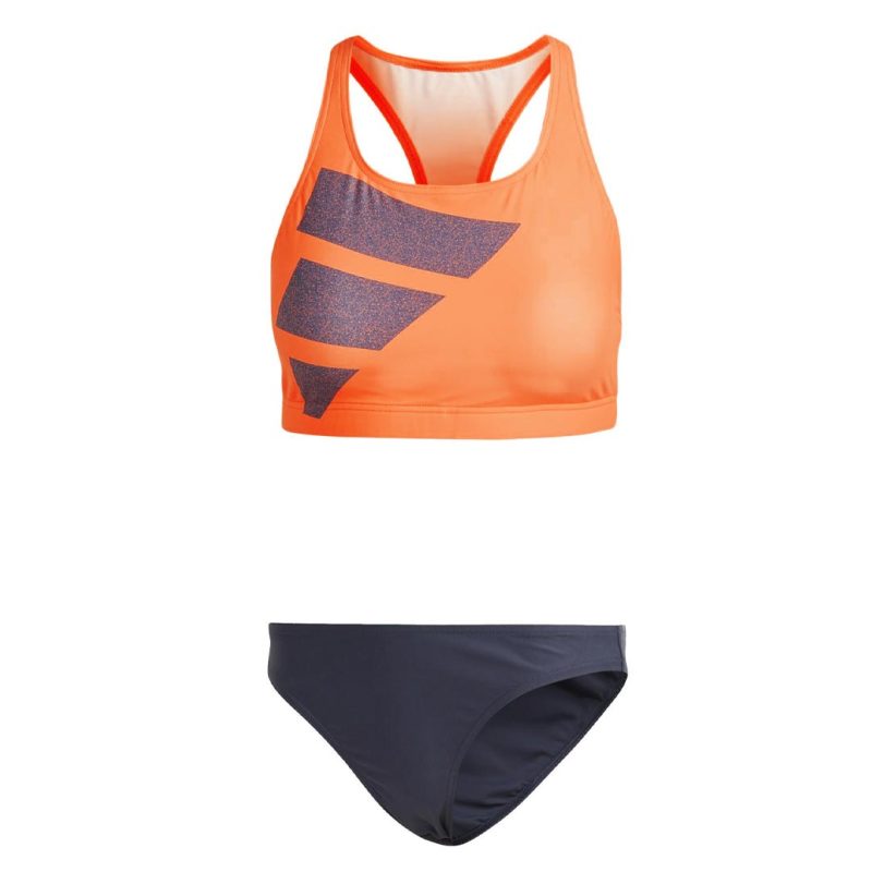 adidas Women s Big Bars 2 Piece Swimsuit HR4386 01